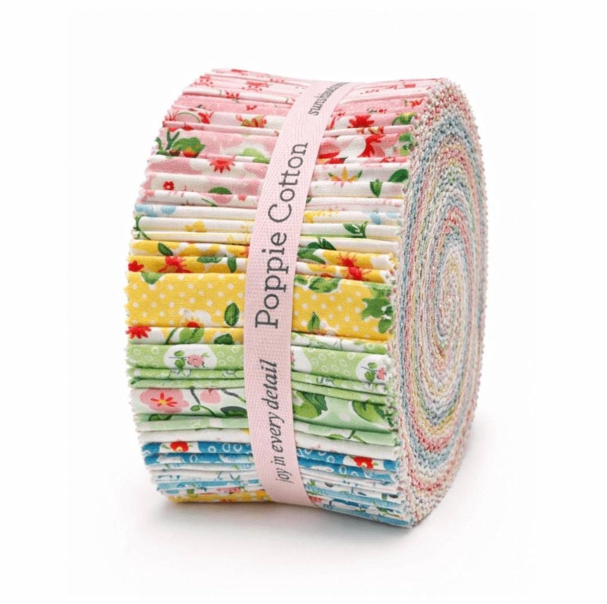 Poppie Cotton Flower Market Fabric Collection 42pc (2.5" Strips) Jellyroll