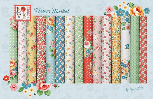 Poppie Cotton Flower Market Fabric Collection 42pc (2.5" Strips) Jellyroll