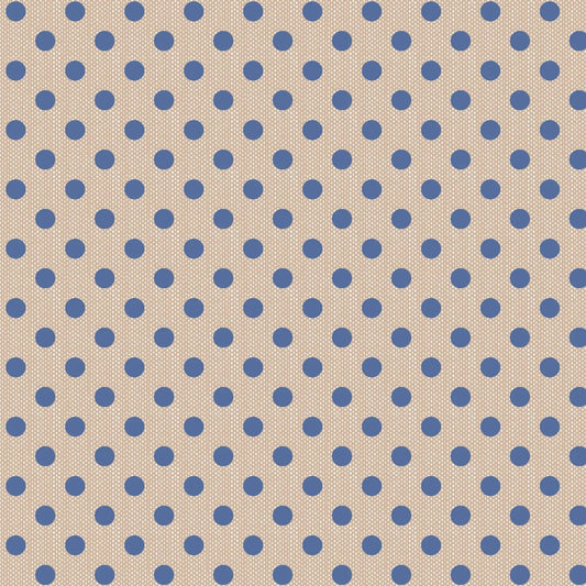 Tilda Creating Memories Summer and Ocean Blues Fabric Collection Polkadot Blue Authentic Premium 100% Cotton Fabrics