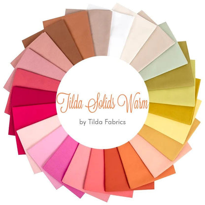 Tilda Solids Warm Colors Fabric Collection 25pc Fat Quarter Bundle