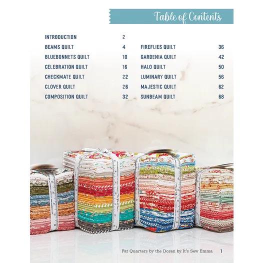 It’s Sew Emma Fat Quarters By The Dozen Quilt Pattern Book - 12 Quilts with 12 Fat Quarters (Spiral Bound) ISE-963