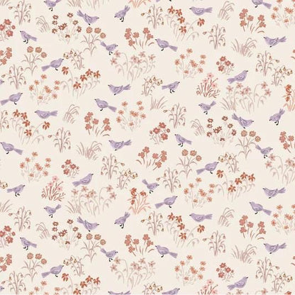 Poppie Cotton My Darling Deer Fabric Collection Little Bird on Wheat Authentic Premium 100% Cotton Fabrics