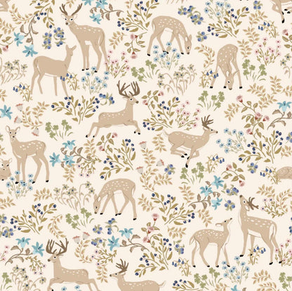 Poppie Cotton Little Star Baby Quilt Kit Featuring My Darling Deer Fabric Collection Finished Size: 40"x40"