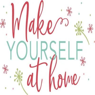 Maywood Studio Kimberbell Make Yourself at Home Fabric Collection Home Furnishings on Pink Authentic Premium 100% Cotton Fabric