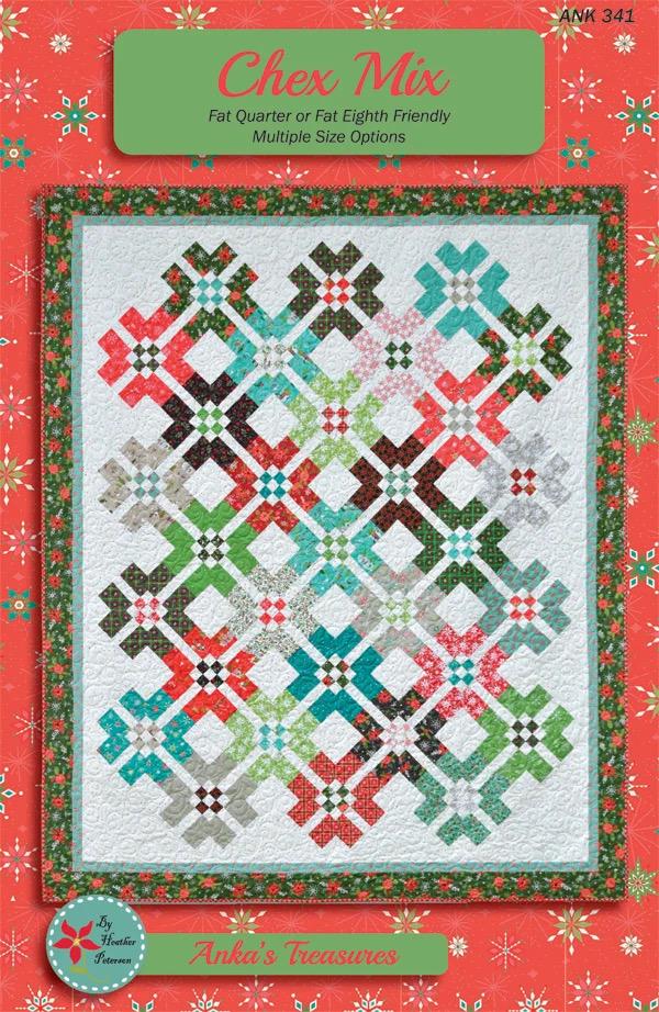 Anka's Treasures Chex Mix Quilt Pattern ANK341 - 4 Size Variations Per Pattern