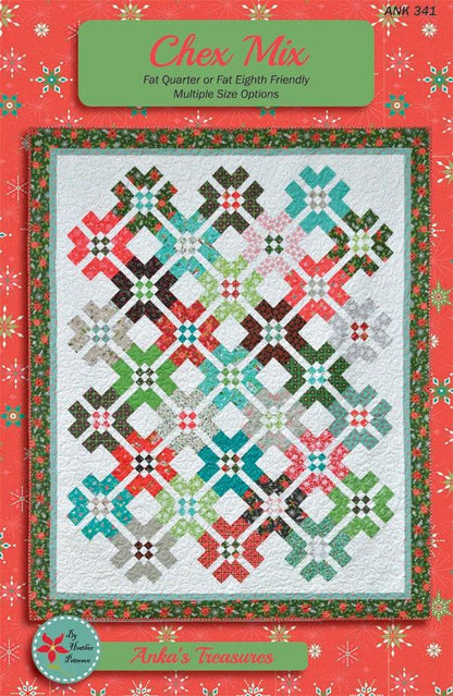 Anka's Treasures Chex Mix Quilt Pattern ANK341 - 4 Size Variations Per Pattern