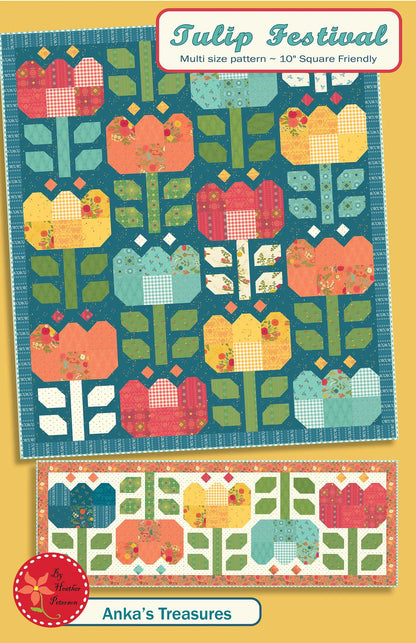 Anka's Treasures Tulip Festival Quilt Pattern ANK362 - 5 Size Variations Per Pattern
