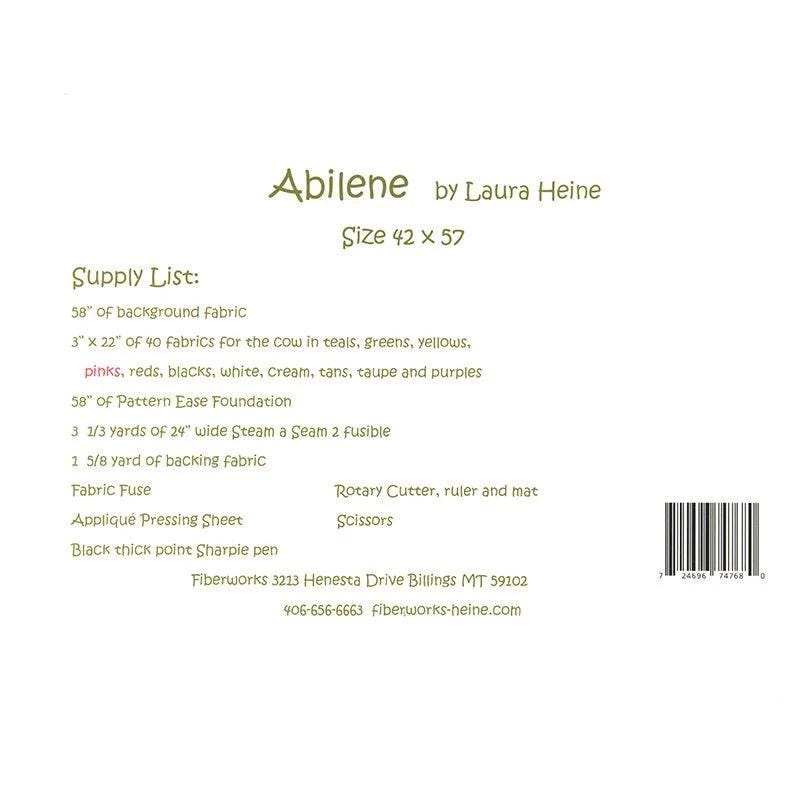Laura Heine Abilene Collage Wall Quilt Pattern Finished Size: 42"x57"
