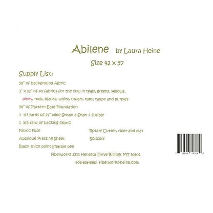 Laura Heine Abilene Collage Wall Quilt Pattern Finished Size: 42"x57"
