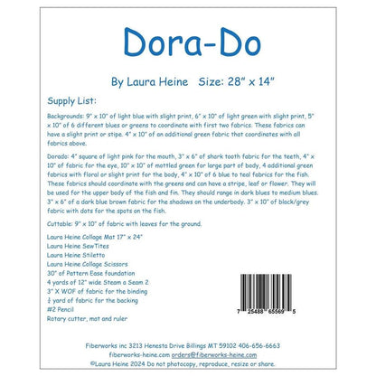 Laura Heine Dora-Do Wall Quilt Pattern Finished Size: 28"x14"