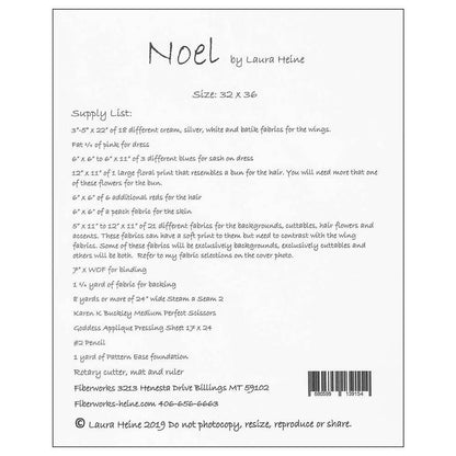 Laura Heine Noel Wall Quilt Pattern Finished Size: 32"x36"