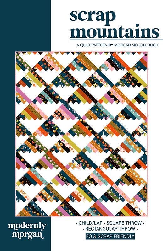 Modernly Morgan Scrap Mountains Quilt Pattern - 3 Size Variations Per Pattern MM-035