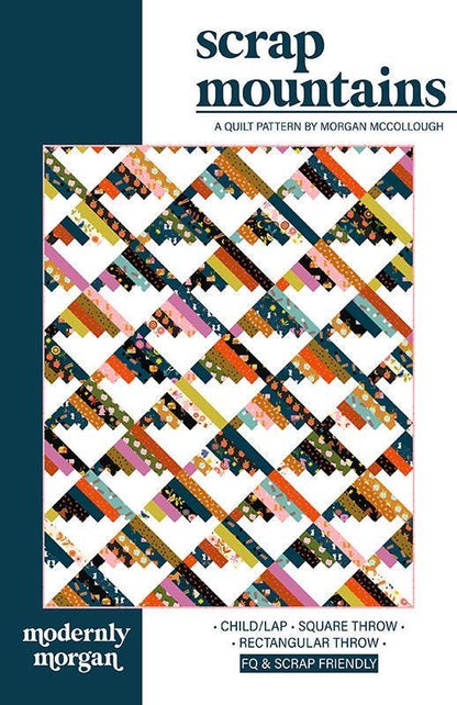 Modernly Morgan Scrap Mountains Quilt Pattern - 3 Size Variations Per Pattern MM-035