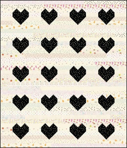 Modernly Morgan Jelly Hearts Quilt Pattern Finished Size: 62"x72" MM-032