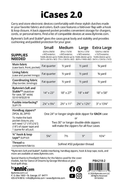 ByAnnie iCases 2.0 Pattern - 4 Size Variations Per Pattern (14 Colors of 18"x54" Mesh Packs Sold Separately)