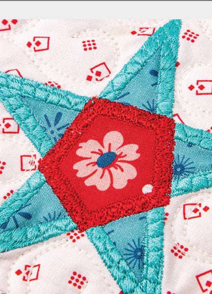 Riley Blake Lori Holt Farmhouse Star Quilt Machine Embroidery USB