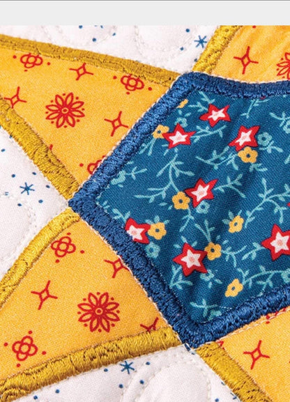 Riley Blake Lori Holt Farmhouse Star Quilt Machine Embroidery USB