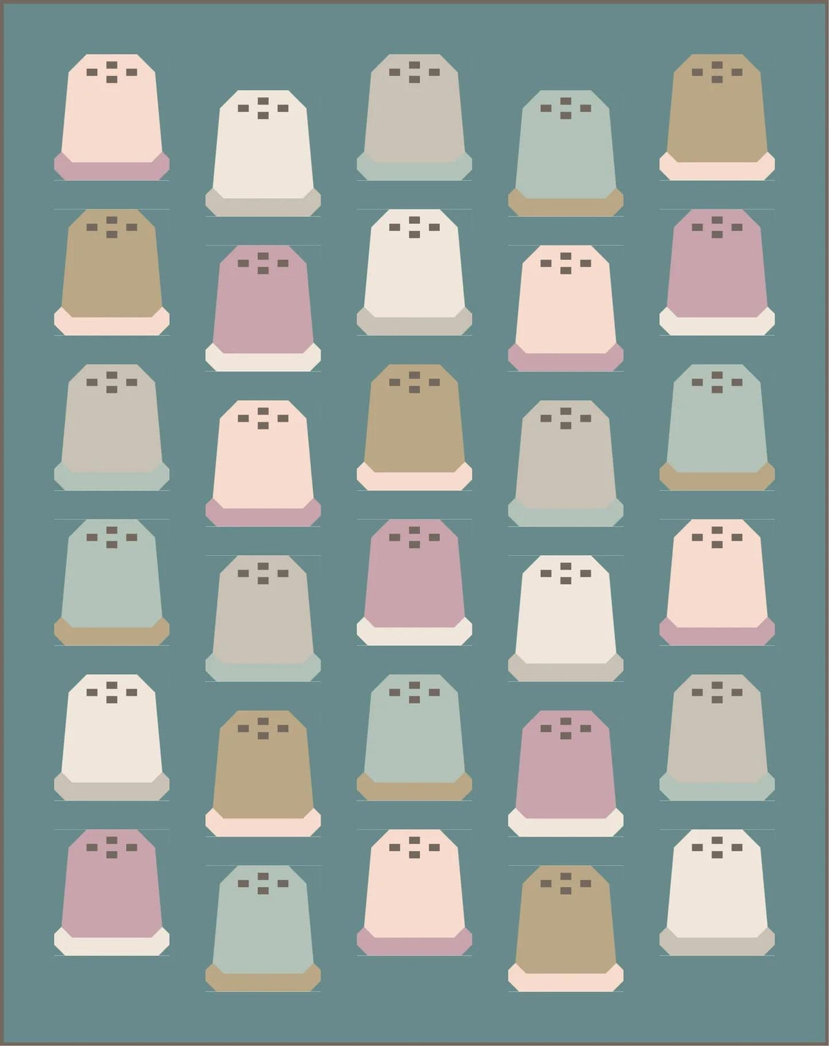 Pen + Paper Patterns Thimbles Quilt Pattern Finished Size: 57.5"x72.5" (Optional Fineline Glue Tip Sets Available)