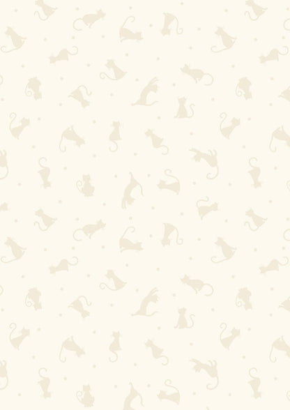Lewis & Irene Tiny Tonals Fabric Collection Cats Cream on Cream TT6.2 Authentic Premium 100% Cotton Fabrics