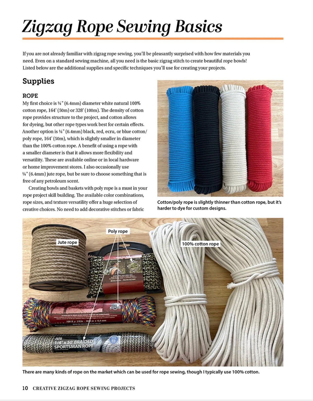 Landauer Publishing Denise Haar Creative Zigzag Rope Sewing Projects - 16 Projects & A Dozen Techniques for Making Bowls, Totes, and More