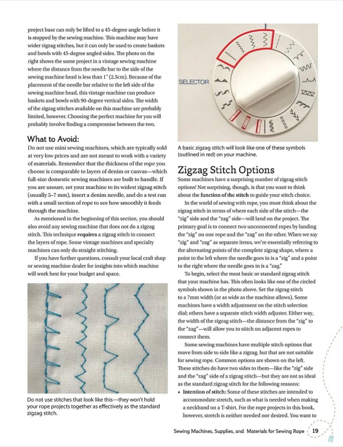 Katherine Lile Zigzag Rope Sewing Projects - 16 Projects Per Book (Softcover)