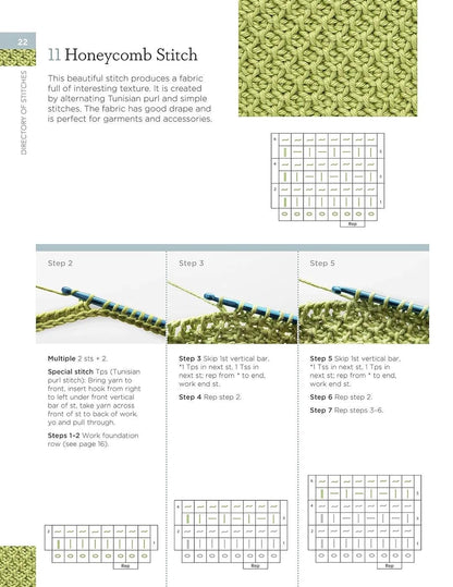 Anna Nikipirowicz Tunisian Crochet Stitch Dictionary 150 Essential Stitches