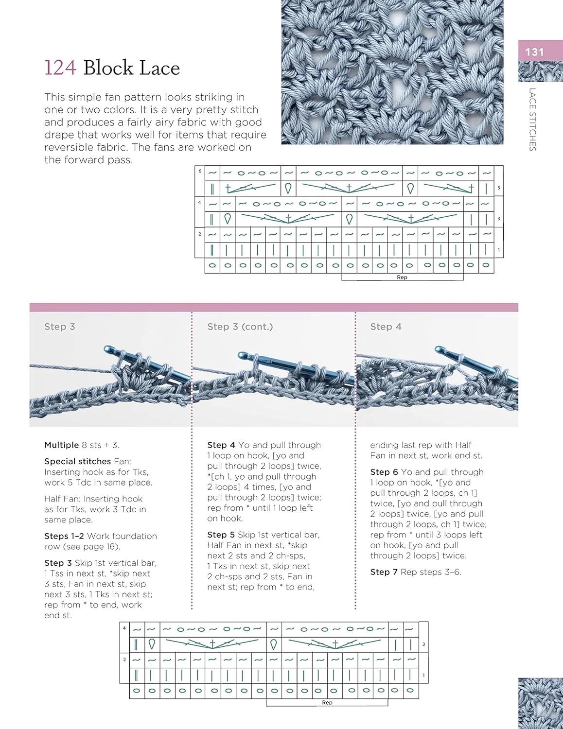Anna Nikipirowicz Tunisian Crochet Stitch Dictionary 150 Essential Stitches