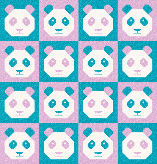 LIMITED EDITION Cotton and Joy Pandamonium Quilt Kit Featuring Lewis & Irene Bumbleberries Fabric Collection - Baby or Throw Size
