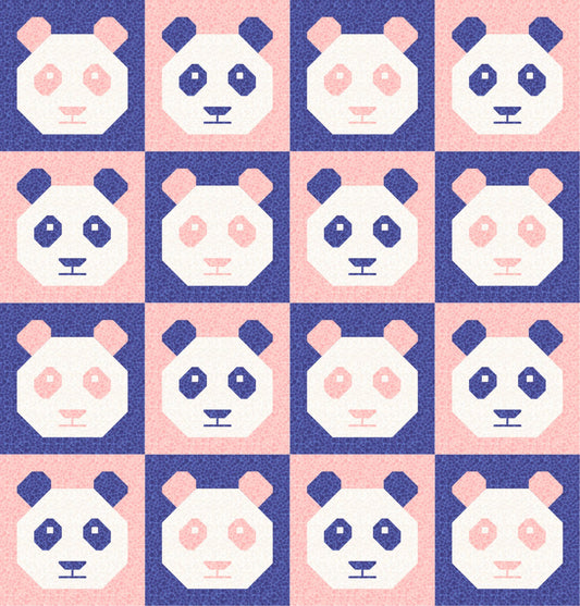 LIMITED EDITION Cotton and Joy Pandamonium Quilt Kit Featuring Lewis & Irene Bumbleberries Fabric Collection - Baby or Throw Size
