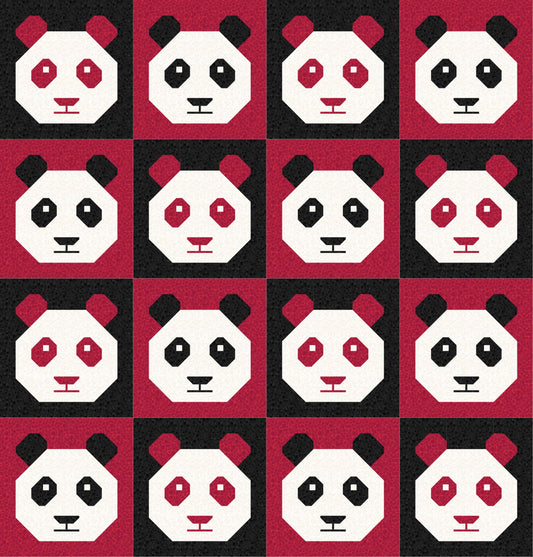 LIMITED EDITION!! Cotton and Joy Pandamonium Quilt Kit Featuring Lewis & Irene Bumbleberries Fabric Collection - Baby or Throw Size