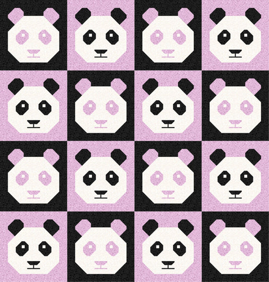 LIMITED EDITION!! Cotton and Joy Pandamonium Baby Quilt Kit Featuring Lewis & Irene Bumbleberries Fabric Collection - Baby or Throw Size