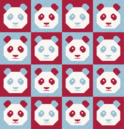 LIMITED EDITION!! Cotton and Joy Pandamonium Quilt Kit Featuring Lewis & Irene Bumbleberries Fabric Collection - Baby or Throw Size