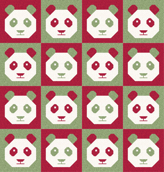 LIMITED EDITION!! Cotton and Joy Pandamonium Quilt Kit Featuring Lewis & Irene Bumbleberries Fabric Collection - Baby or Throw Size