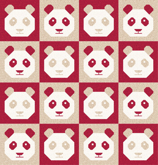 LIMITED EDITION!! Cotton and Joy Pandamonium Quilt Kit Featuring Lewis & Irene Bumbleberries Fabric Collection - Baby or Throw Size