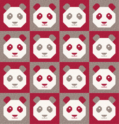 LIMITED EDITION!! Cotton and Joy Pandamonium Quilt Kit Featuring Lewis & Irene Bumbleberries Fabric Collection - Baby or Throw Size
