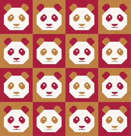 LIMITED EDITION!! Cotton and Joy Pandamonium Quilt Kit Featuring Lewis & Irene Bumbleberries Fabric Collection - Baby or Throw Size