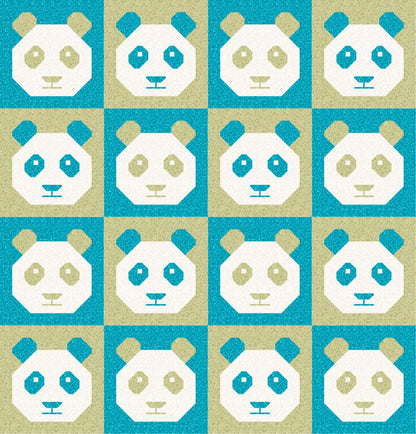 LLIMITED EDITION!! Cotton and Joy Pandamonium Quilt Kit Featuring Lewis & Irene Bumbleberries Fabric Collection - Baby or Throw Size