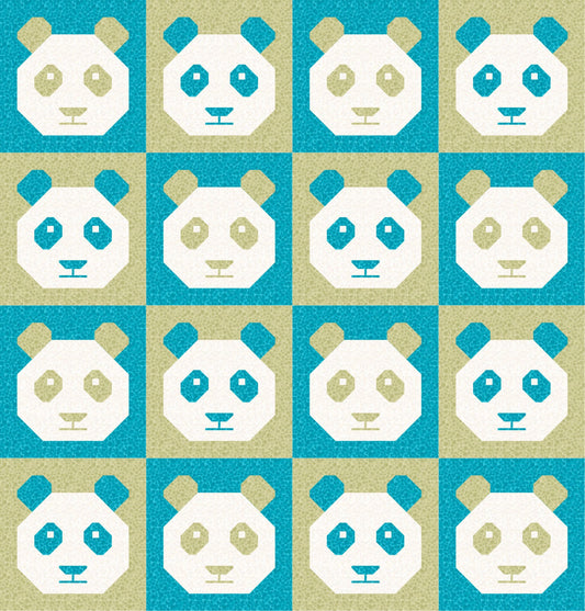 LLIMITED EDITION!! Cotton and Joy Pandamonium Quilt Kit Featuring Lewis & Irene Bumbleberries Fabric Collection - Baby or Throw Size