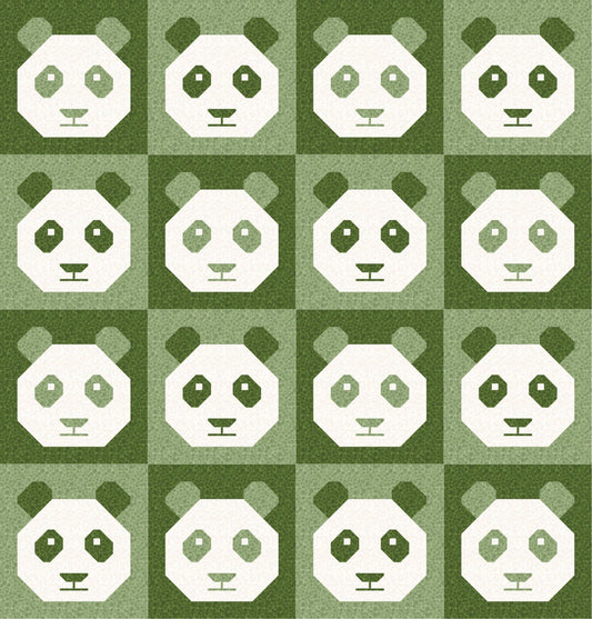 LIMITED EDITION!! Cotton and Joy Pandamonium Quilt Kit Featuring Lewis & Irene Bumbleberries Fabric Collection - Baby or Throw Size