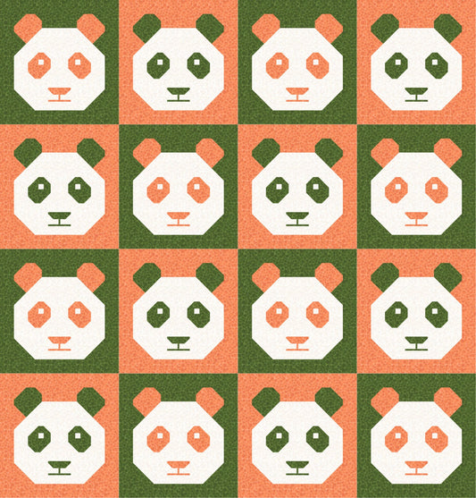 LIMITED EDITION!! Cotton and Joy Pandamonium Quilt Kit Featuring Lewis & Irene Bumbleberries Fabric Collection - Baby or Throw Size