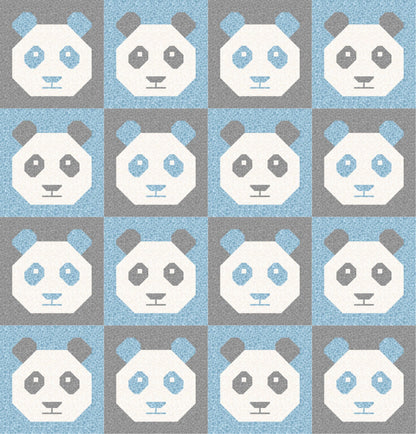 LIMITED EDITION!! Cotton and Joy Pandamonium Quilt Kit Featuring Lewis & Irene Bumbleberries Fabric Collection - Baby or Throw Size