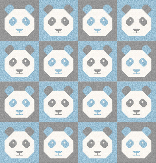 LIMITED EDITION!! Cotton and Joy Pandamonium Quilt Kit Featuring Lewis & Irene Bumbleberries Fabric Collection - Baby or Throw Size
