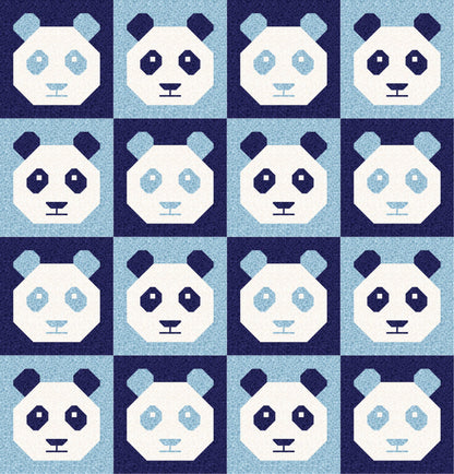 LIMITED EDITION!! Cotton and Joy Pandamonium Quilt Kit Featuring Lewis & Irene Bumbleberries Fabric Collection - Baby or Throw Size