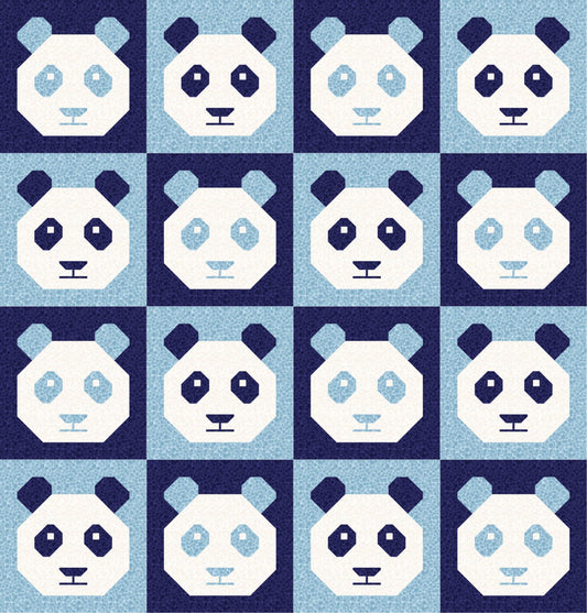 LIMITED EDITION!! Cotton and Joy Pandamonium Quilt Kit Featuring Lewis & Irene Bumbleberries Fabric Collection - Baby or Throw Size