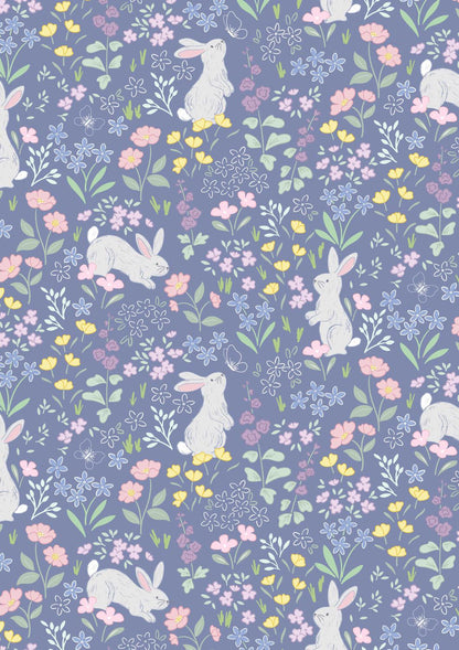 Lewis & Irene Dear Spring Fabric Collection Chasing Tails on Dusky Dark Blue CC66.3 Authentic Premium 100% Cotton Quilt Shop Quality Fabrics