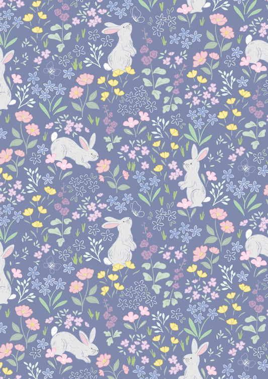 Lewis & Irene Dear Spring Fabric Collection Chasing Tails on Dusky Dark Blue CC66.3 Authentic Premium 100% Cotton Quilt Shop Quality Fabrics