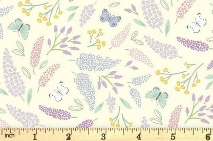 Lewis & Irene Dear Spring Fabric Collection Spring Symphony on Dark Cream CC67.1 Authentic Premium 100% Cotton Quilt Shop Quality Fabrics