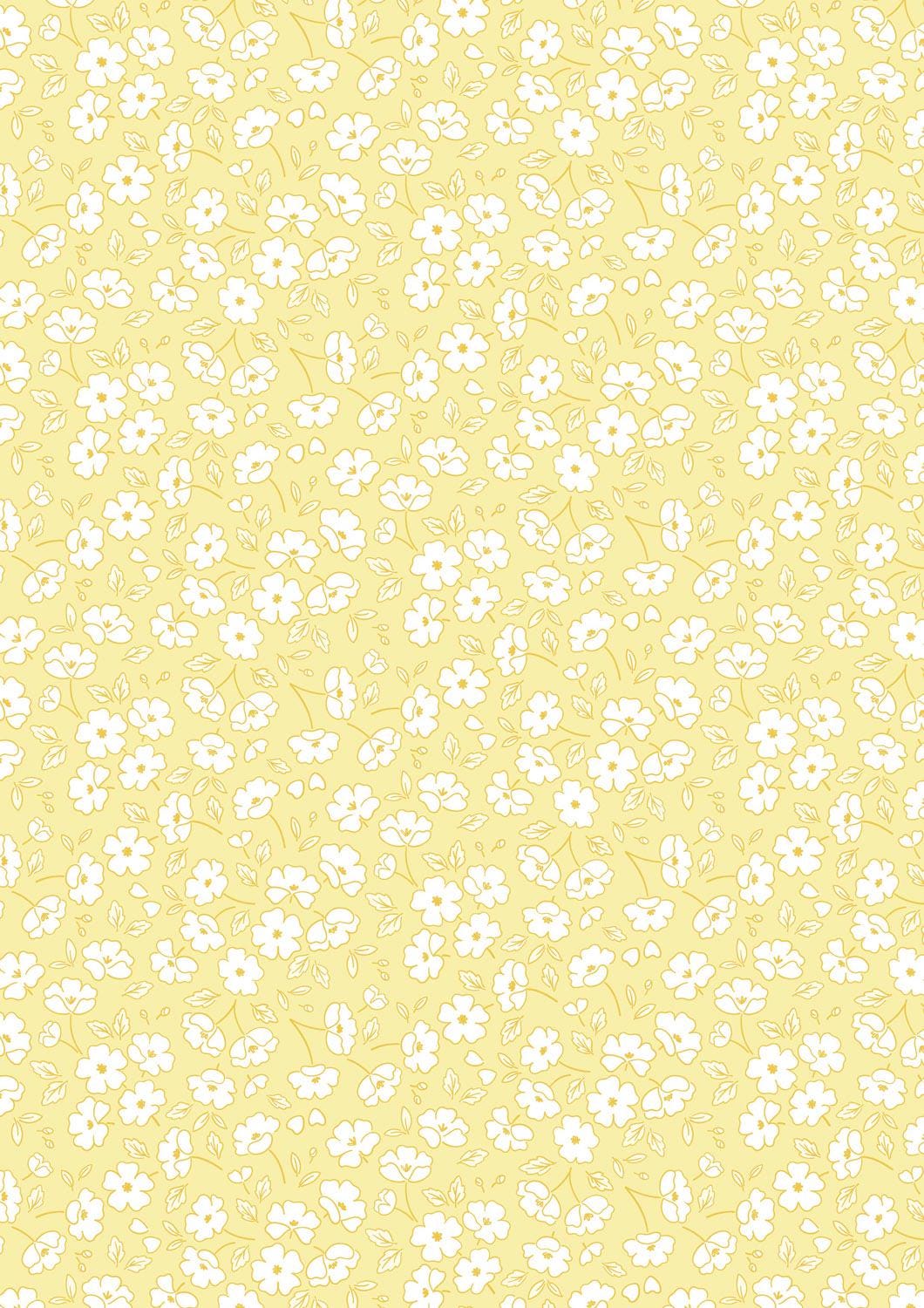 Lewis & Irene Dear Spring Fabric Collection Blossom By Blossom on Light Yellow CC69.2 Authentic Premium 100% Cotton Fabrics