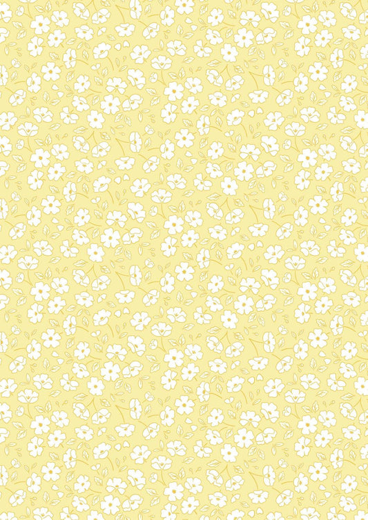 Lewis & Irene Dear Spring Fabric Collection Blossom By Blossom on Light Yellow CC69.2 Authentic Premium 100% Cotton Fabrics