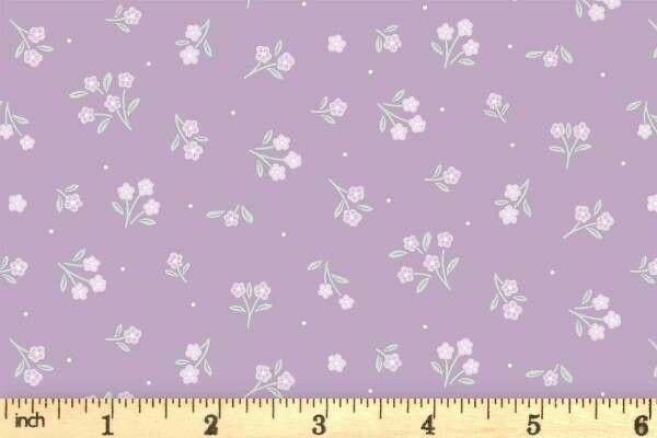 Lewis & Irene Dear Spring Fabric Collection Ditsy Dance on Purple CC70.2 Authentic Premium 100% Cotton Quilt Shop Quality Fabrics